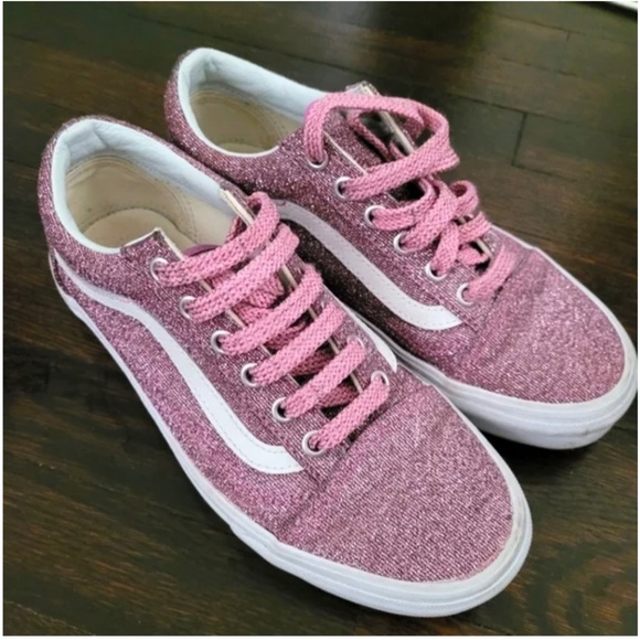 Vans Pink Glitter Sneaker 6.5 - Picture 1 of 4